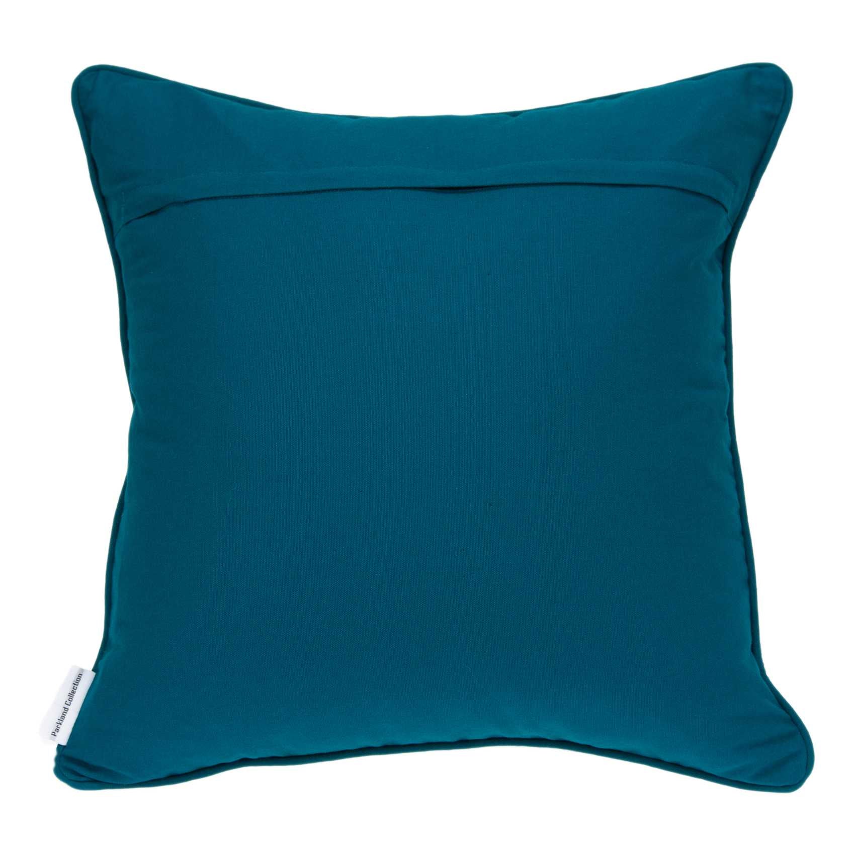 20" x 7" x 20" Handmade Blue And Green Pillow Cover With Down Insert