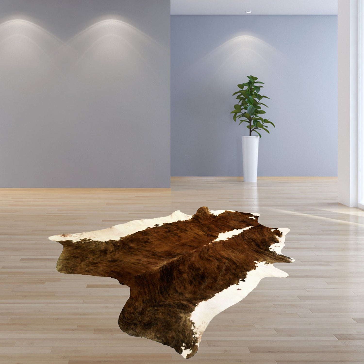 5.5 Ft  Classic Brindled Cowhide Rug