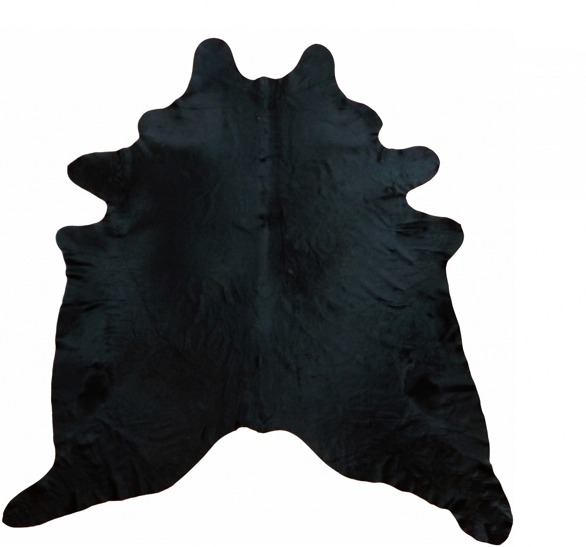 5.5 Ft  Black Dyed Brindled Cowhide Rug
