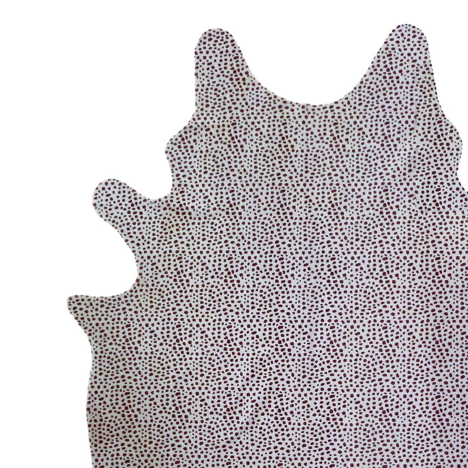 6 Ft Brown and White Stenciled Cowhide Rug