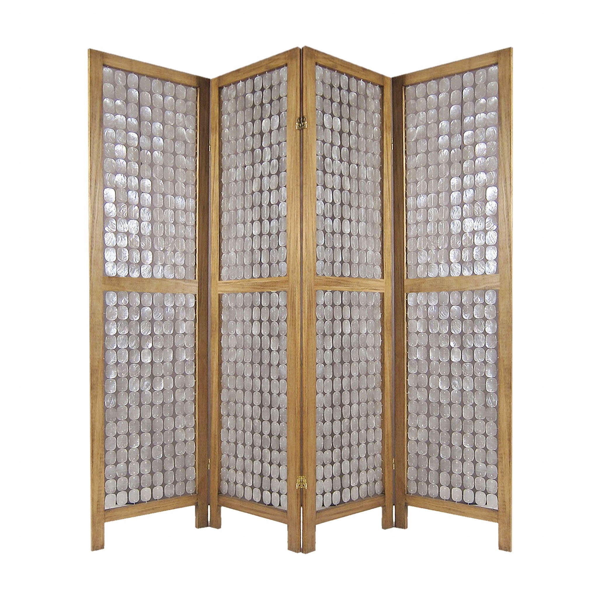 84" x 1.5" x 84" Clear Capiz Shell  Screen