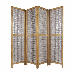 84" x 1.5" x 84" Clear Capiz Shell  Screen