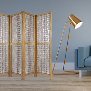 84" x 1.5" x 84" Clear Capiz Shell  Screen