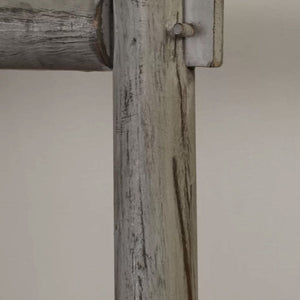 54" x 1.5" x 59" Gray Wood Blanket Rack  Screen