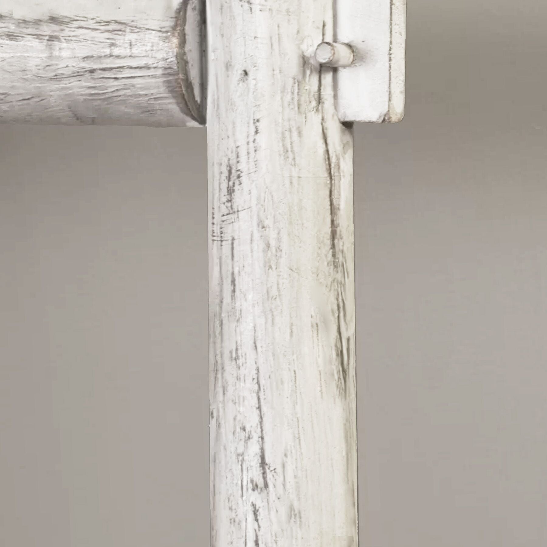 54" x 1.5" x 59" White Wood Blanket Rack  Screen