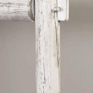 54" x 1.5" x 59" White Wood Blanket Rack  Screen