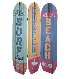 47" x 1" x 71" Multicolor Coastal Wood Surfboard  Screen