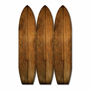47" x 1" x 71" Brown Wood Coastal Surfboard  Screen