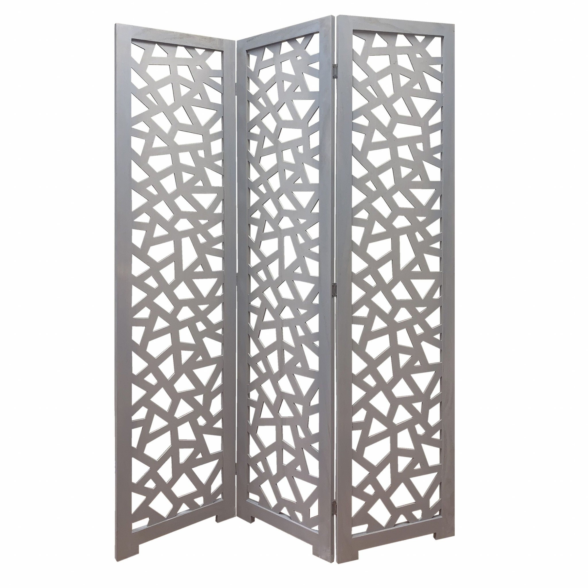 67" x 1.5" x 50" Gray Wood  Screen