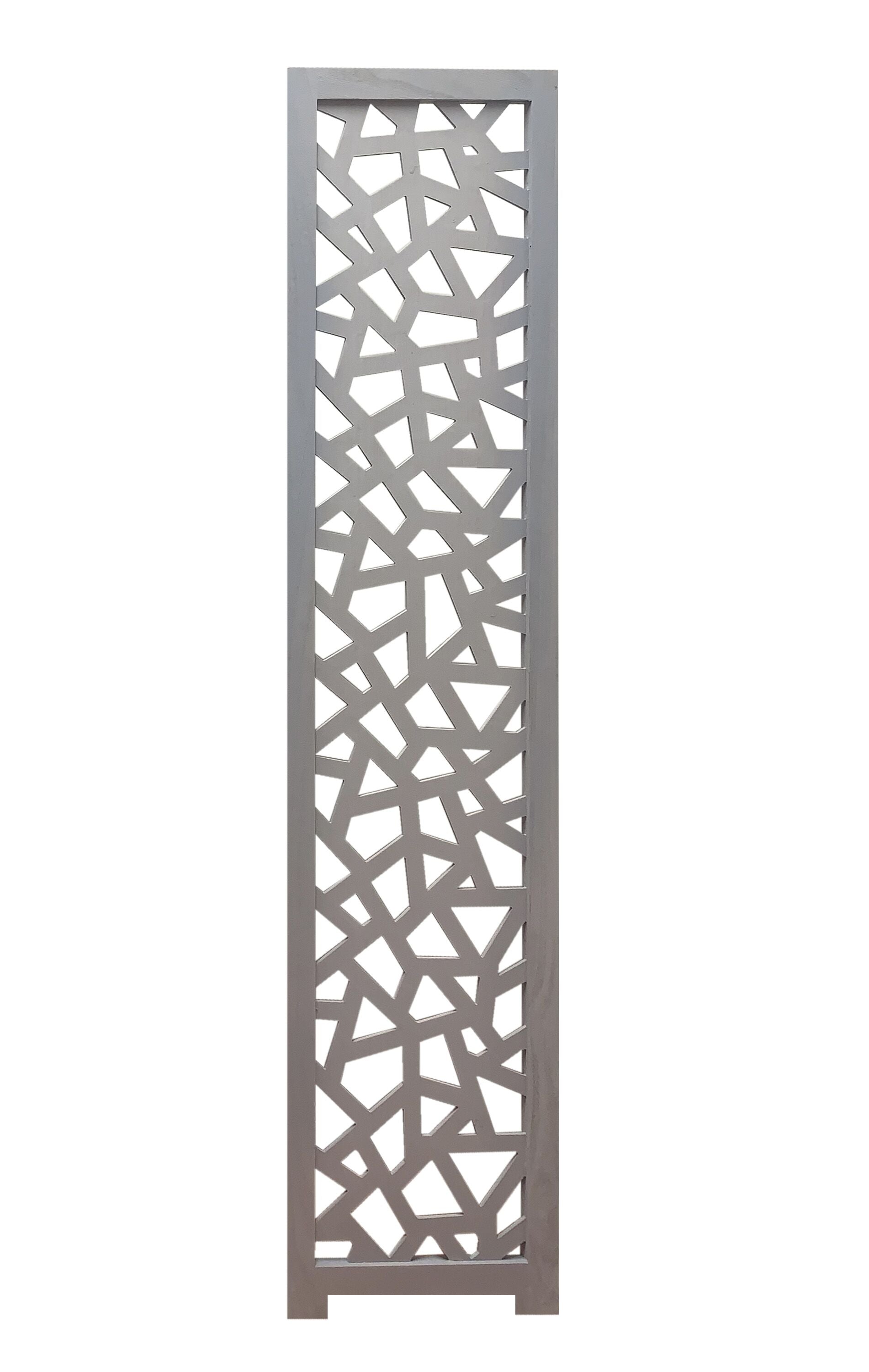 67" x 1.5" x 50" Gray Wood  Screen