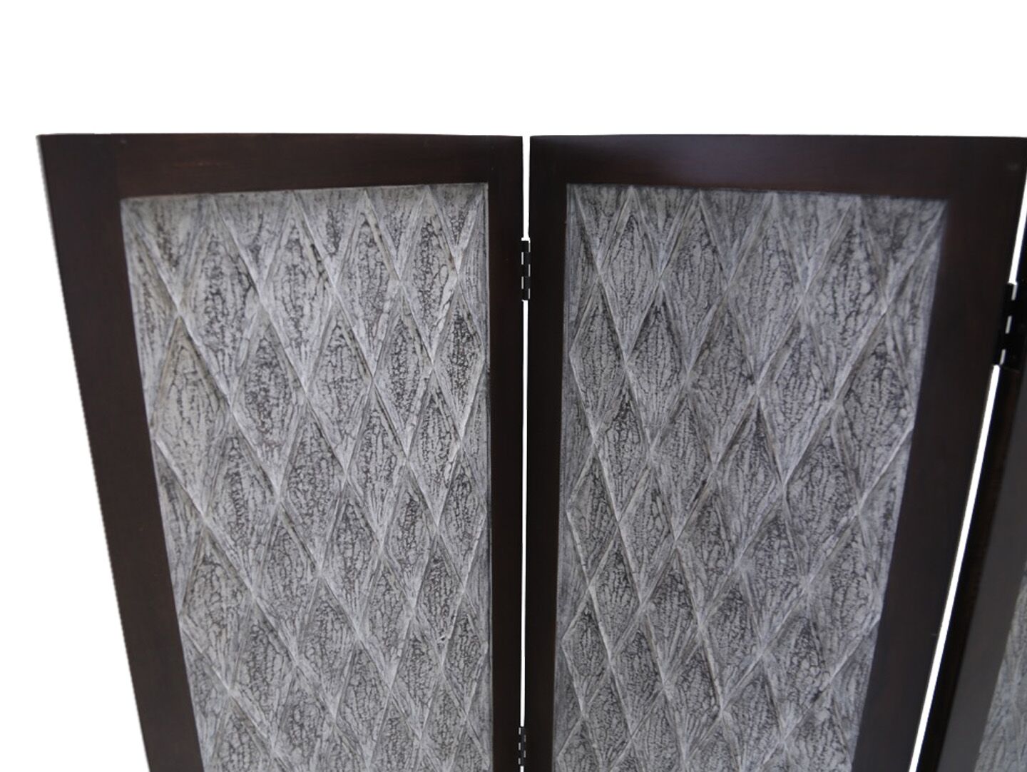 Versatile Dark Wood 3 Panel Room Divider Screen