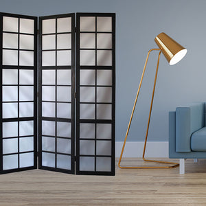 51" x 1" x 70" Black ,PVC And Wood, Frost Glass - Screen