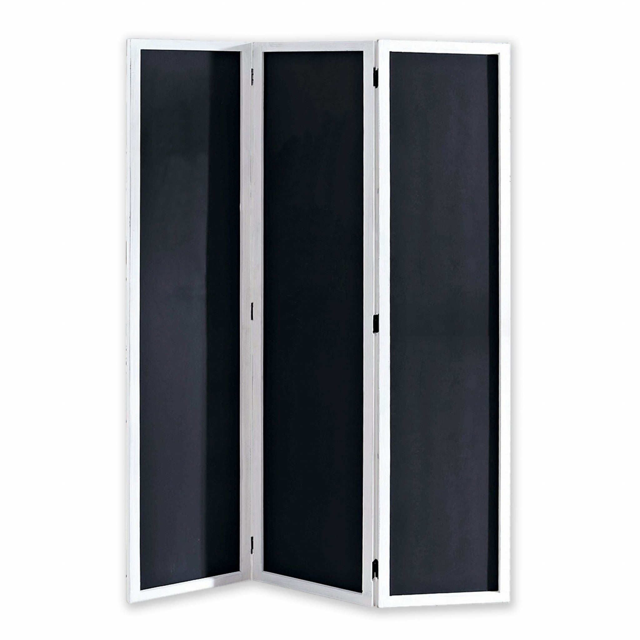 47" x 1.5" x 67" Black And White, Wood, Chalkboard - Screen
