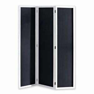 47" x 1.5" x 67" Black And White, Wood, Chalkboard - Screen