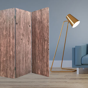 53" x 2" x 71" x 72" Brown, Wood, Woodland - 3 Panel Screen