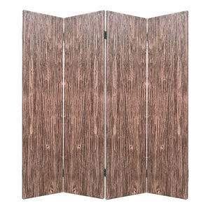 84" x 2" x 84" Brown, 4 Panel, Wood, Woodland - Screen