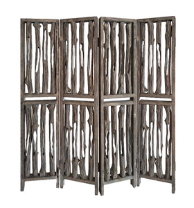 84" x 3" x 84" Weathered Brown, Wood, Wrightwood - Screen