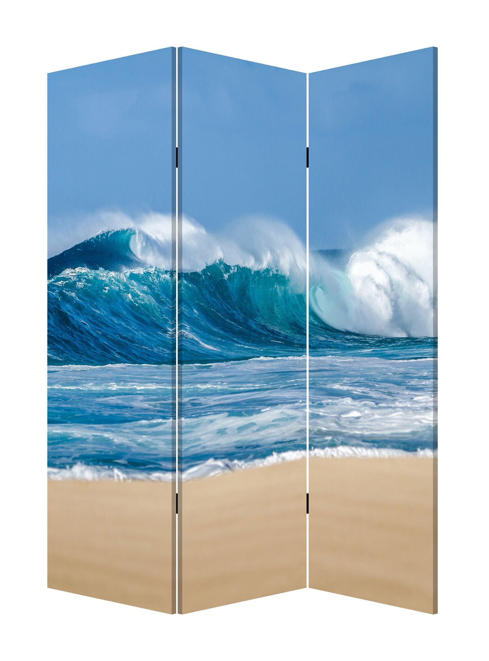 48" x 1" x 72" Multicolor, Canvas, Surf's Up - 3 Panel Screen