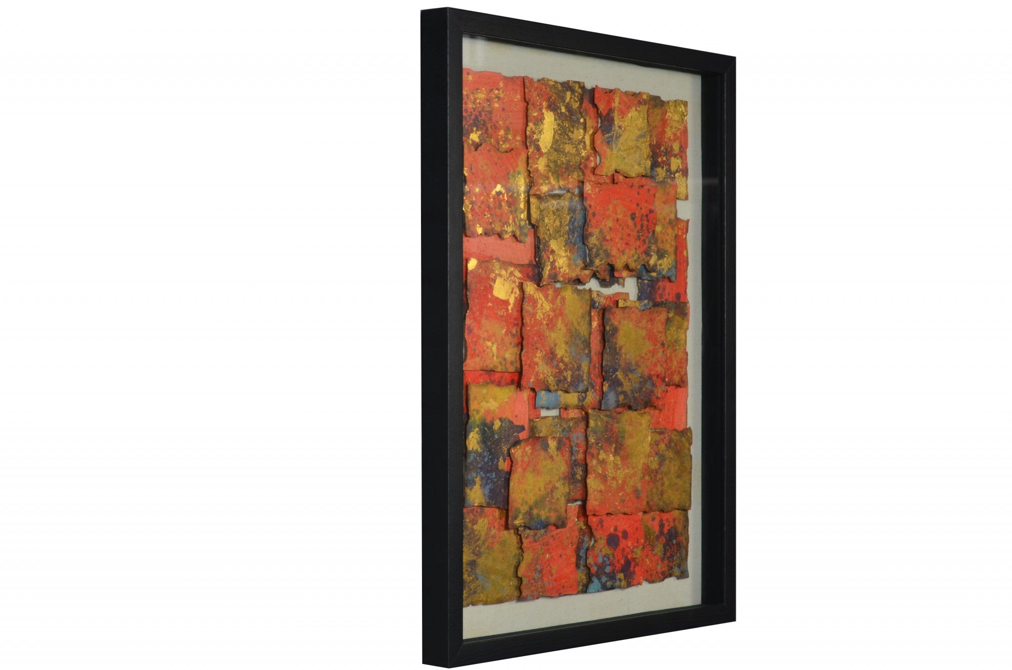 14" x 2" x 32" Multicolor, Wood And Glass - Shadow Box