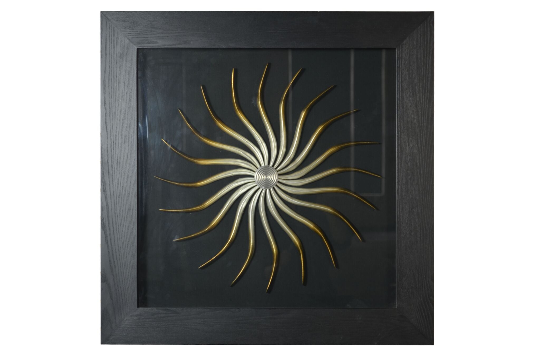 26" x 2" x 35" Black, Wood And Glass - Shadow Box