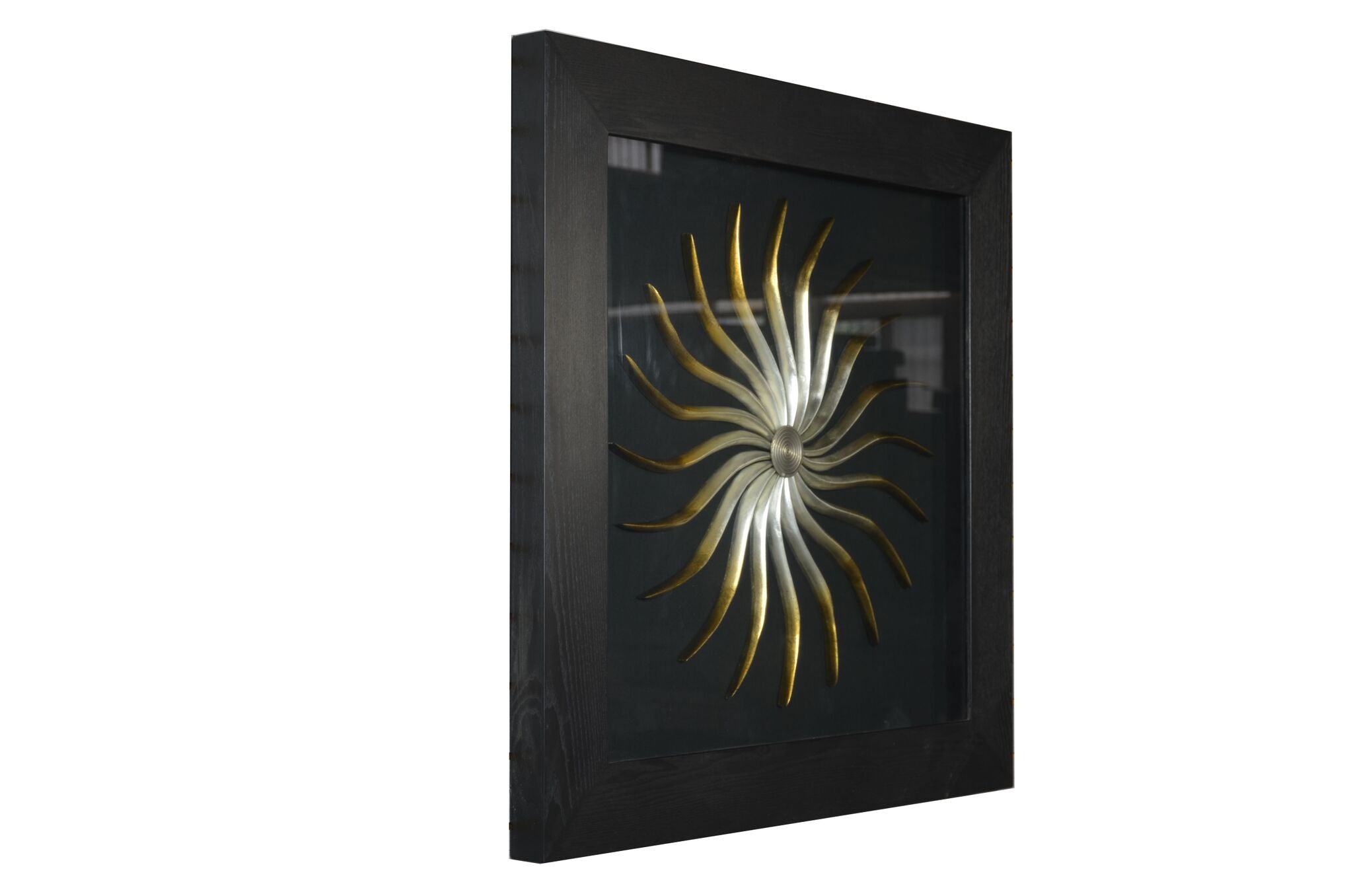 26" x 2" x 35" Black, Wood And Glass - Shadow Box
