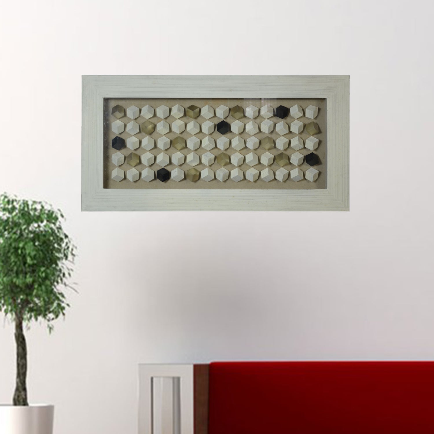 27" x 3" x 24" Grey, Wood And Glass - Shadow Box