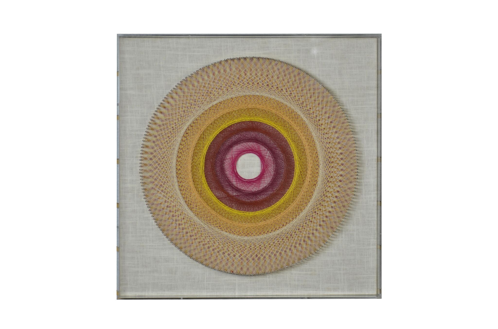 9" x 2" x 18" Multicolor, Glass And Fabric - Shadow Box