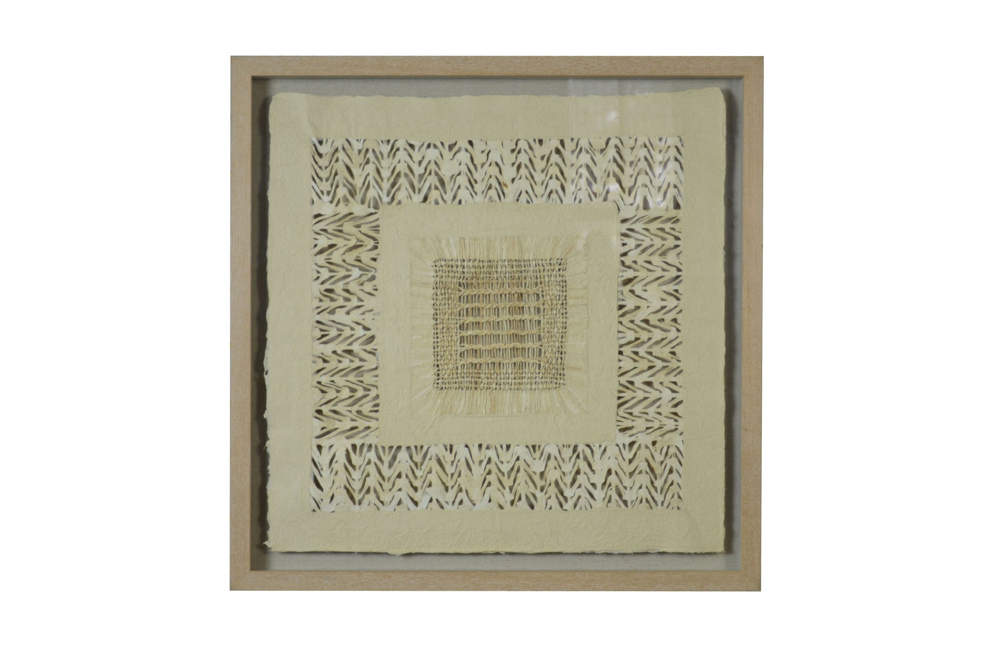 17" x 2" x 28" Natural Brown, Wood And Glass - Shadow Box