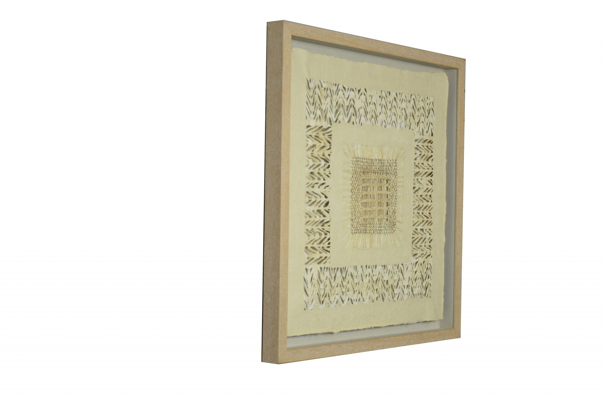 17" x 2" x 28" Natural Brown, Wood And Glass - Shadow Box