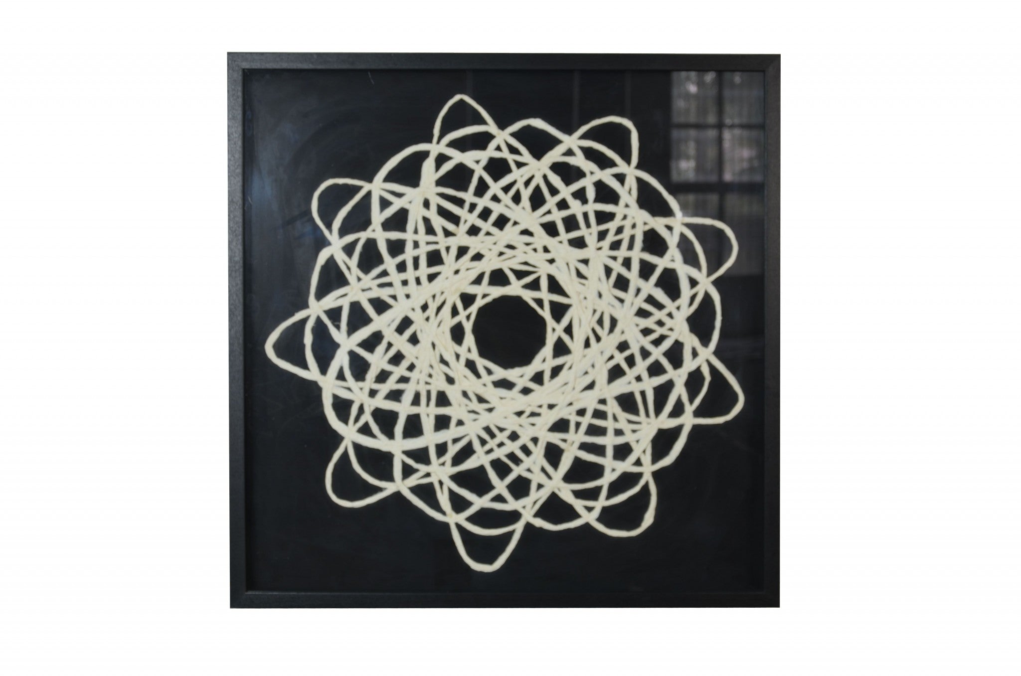 23" x 2" x 35" Black & White, Wood And Paper - Shadow Box