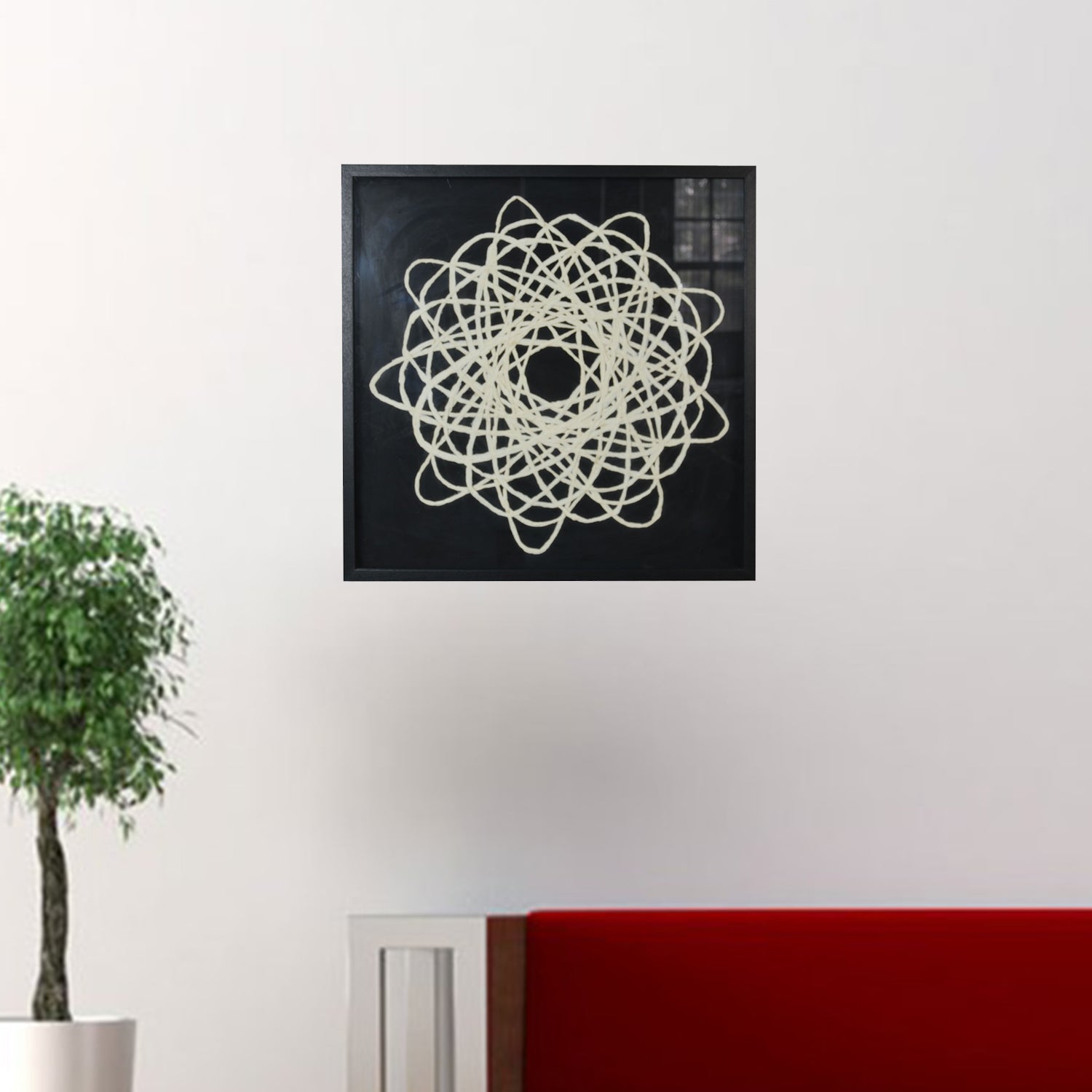 23" x 2" x 35" Black & White, Wood And Paper - Shadow Box