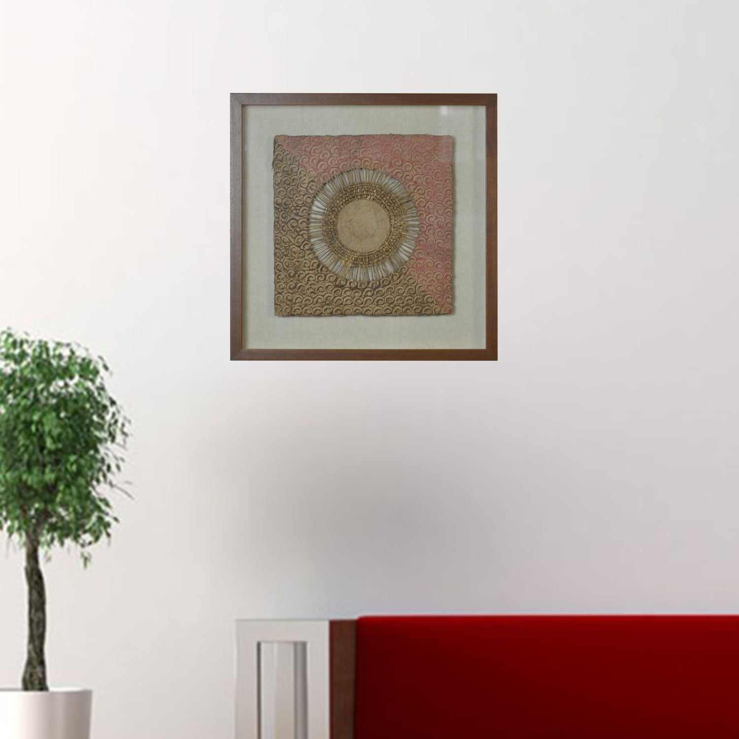 11" x 2" x 24" Cool Brown, Wood And Glass - Shadow Box