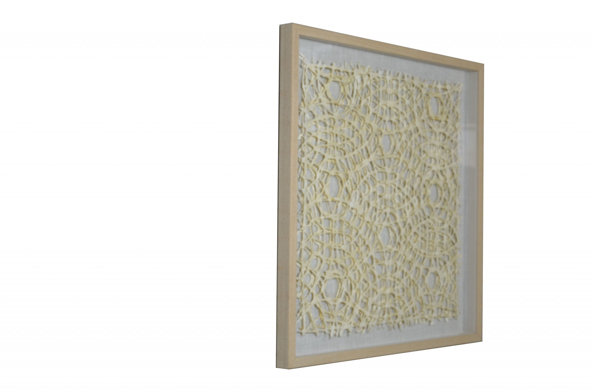 11" x 2" x 35" Natural Brown, Paper And Glass - Shadow Box