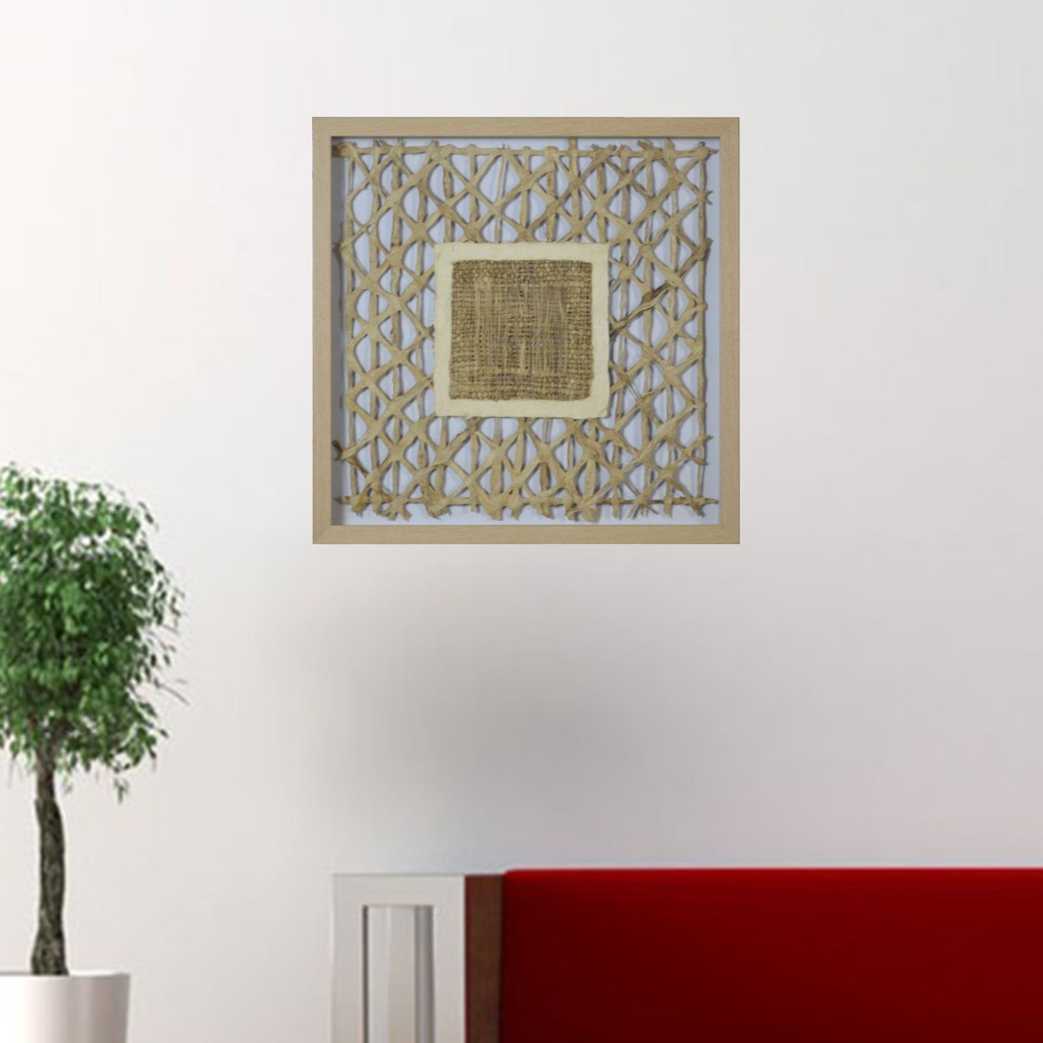 14" x 2" x 24" Cool Natural Brown, Wood And Glass - Shadow Box