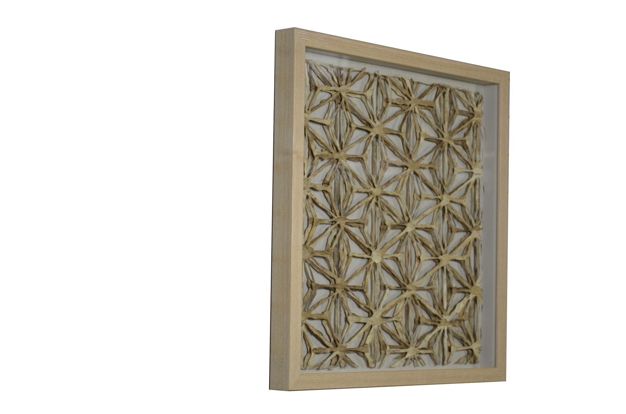 14" x 2" x 24" Classic Natural Brown, Wood And Glass - Shadow Box