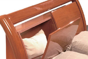 67'' X 91''  X 41'' Modern Queen Cherry High Gloss Bed