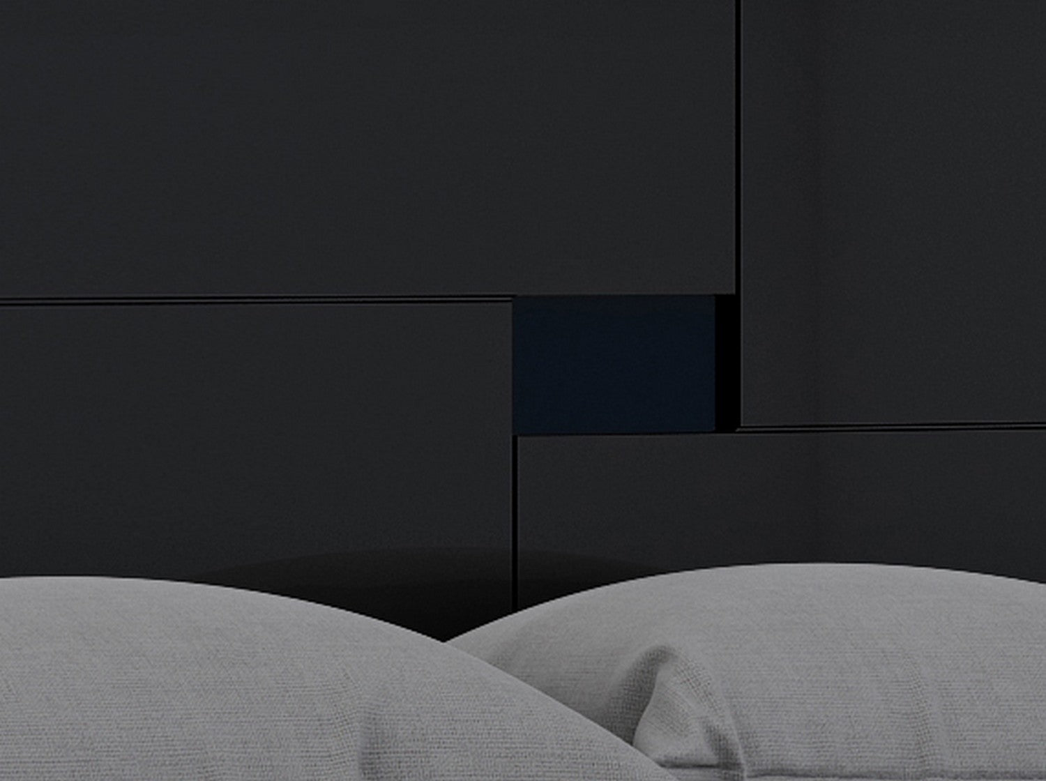 60" X 80"  X 43" 4pc Queen Modern Black High Gloss Bedroom Set