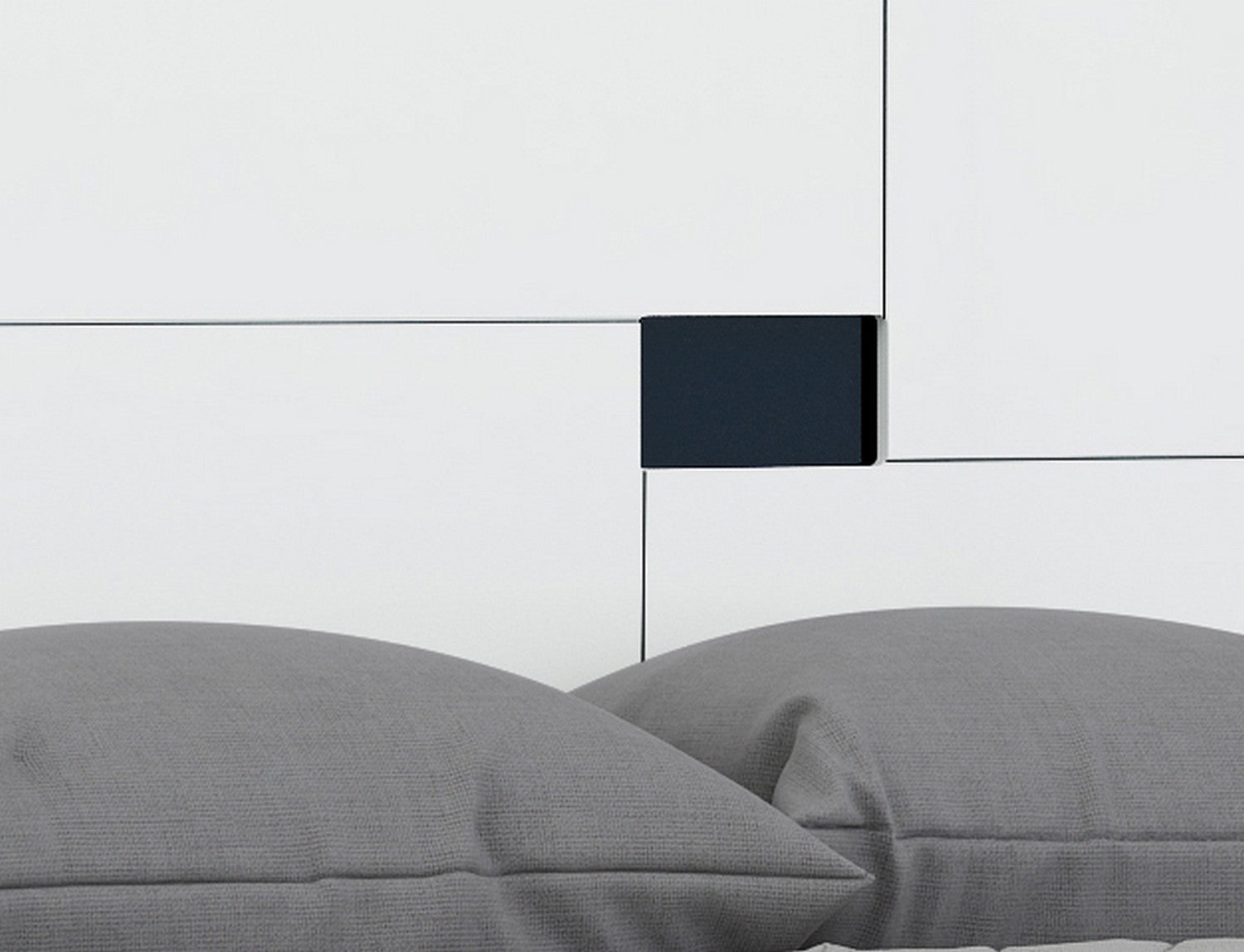 60" X 80"  X 43" 4pc Queen Modern White High Gloss Bedroom Set