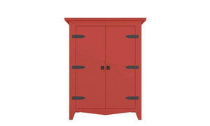 Industrial Retro / Vintage Red Storage Cabinet w/black accents