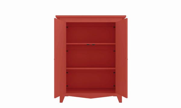 Industrial Retro / Vintage Red Storage Cabinet w/black accents