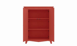 Industrial Retro / Vintage Red Storage Cabinet w/black accents
