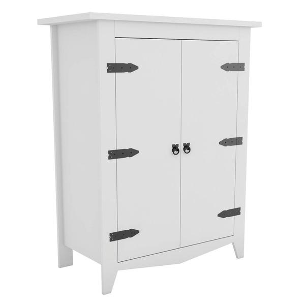 Industrial Vintage / Retro White Storage Cabinet w/black accents