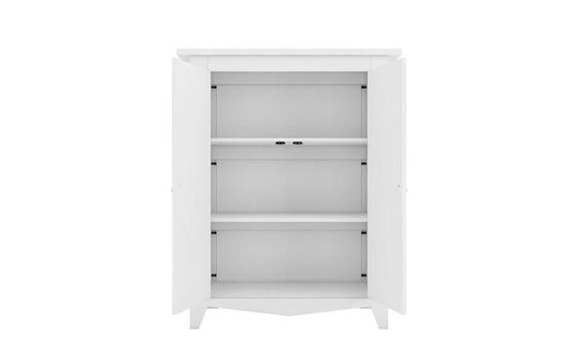 Industrial Vintage / Retro White Storage Cabinet w/black accents