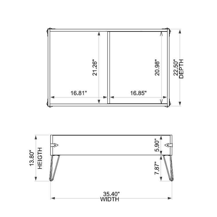 Rustic Iron And Wood Coffee Table With Sliding Tray