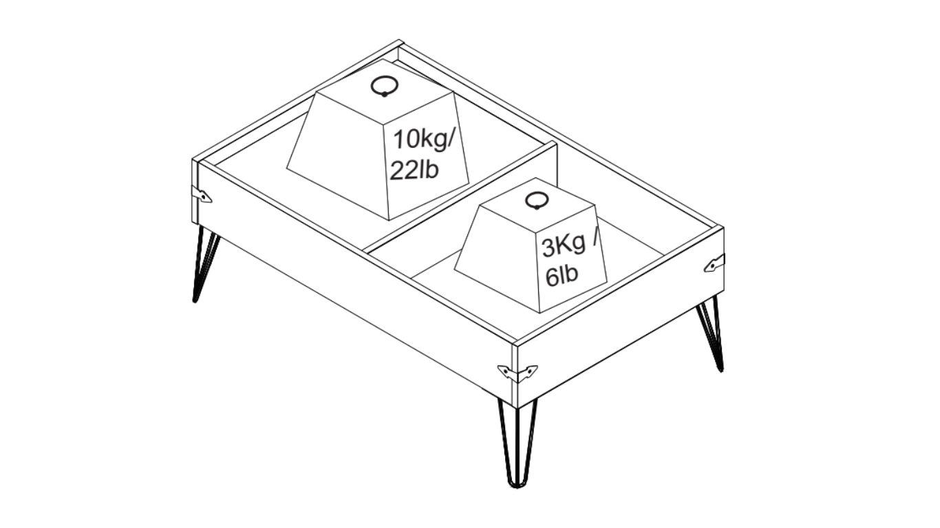 Rustic Iron And Wood Coffee Table With Sliding Tray
