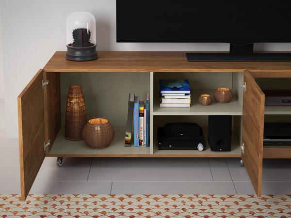 78.74" X 19.71" X 19.68" Modern TV Stand With Silicone Wheels