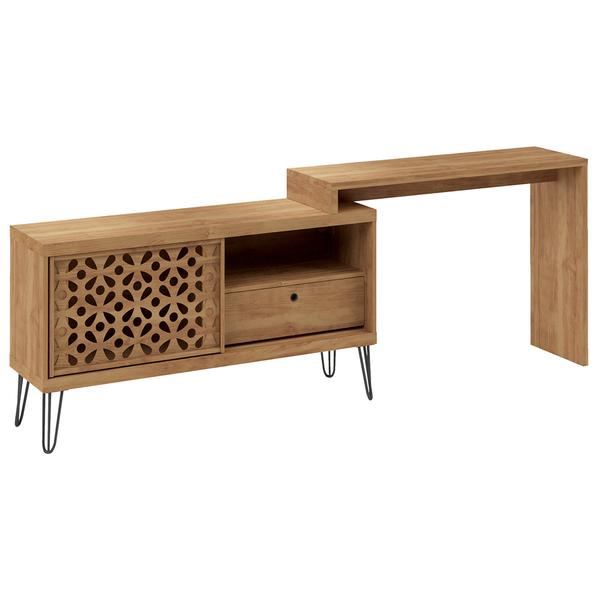 77" X 12.9" X 29.6" Versatile and Unique TV Stand With Desk
