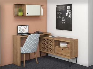 77" X 12.9" X 29.6" Versatile and Unique TV Stand With Desk