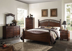18" X 36" X 51" Dark Walnut Wood Chest