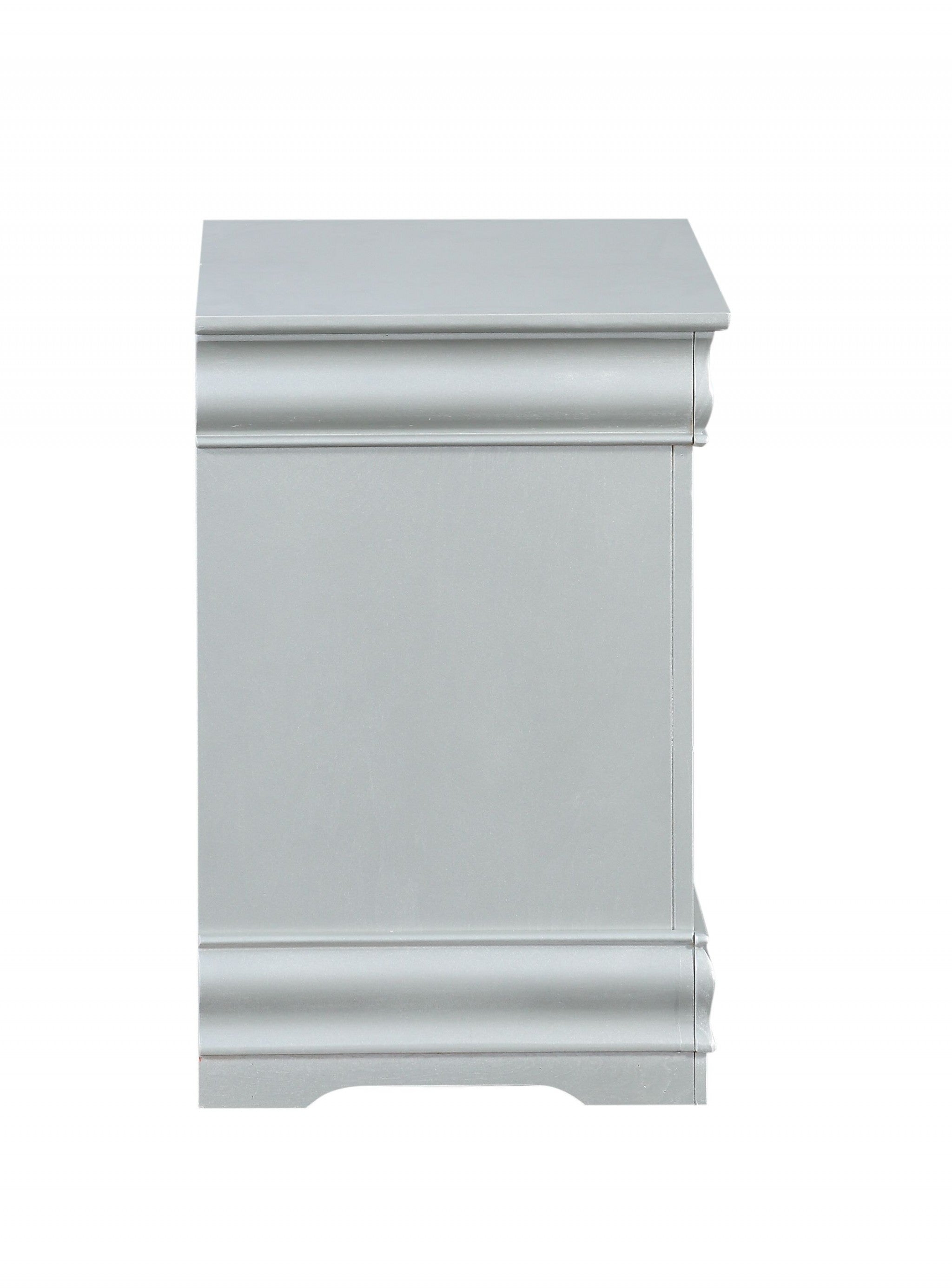 16" X 22" X 24" Platinum Wood Nightstand